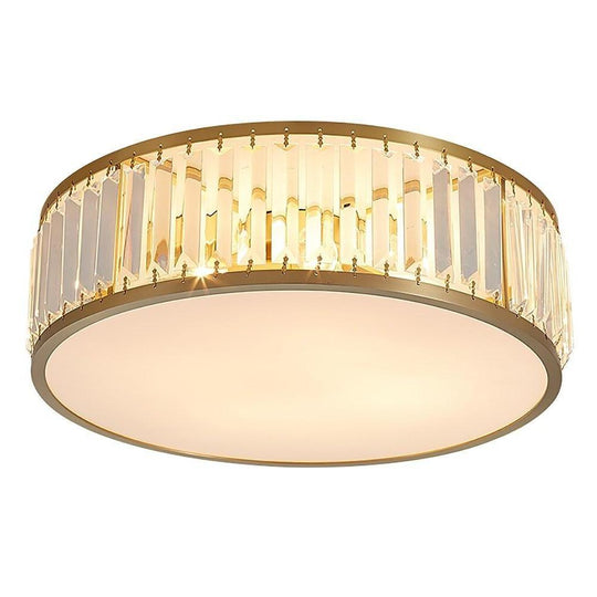 Drum-Shaped LED Crystal Nordic Ceiling Light