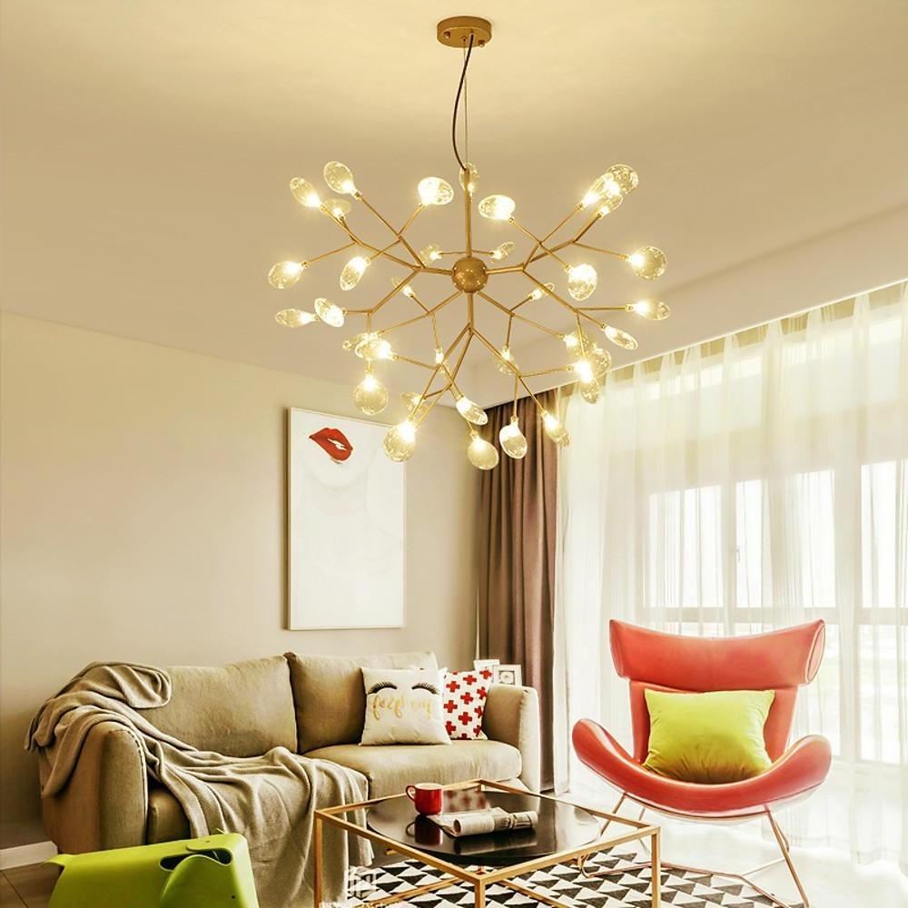 36 Lights LED Cluster Design Modern Sputnik Chandelier