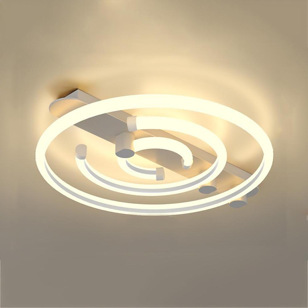 Circular Abstract LED Flush Mount Ceiling Light – Bedroom