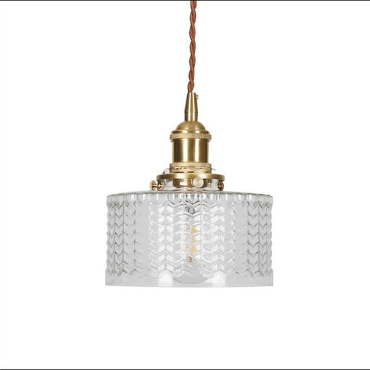 Circular Design Metal Glass LED Pendant Light