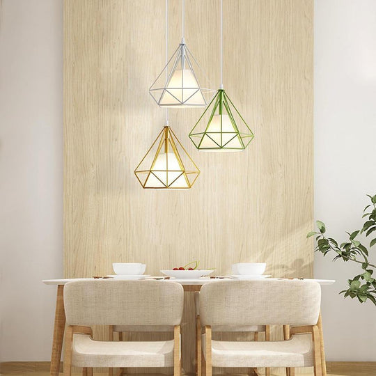 Geometric Metal LED Country Pendant Light