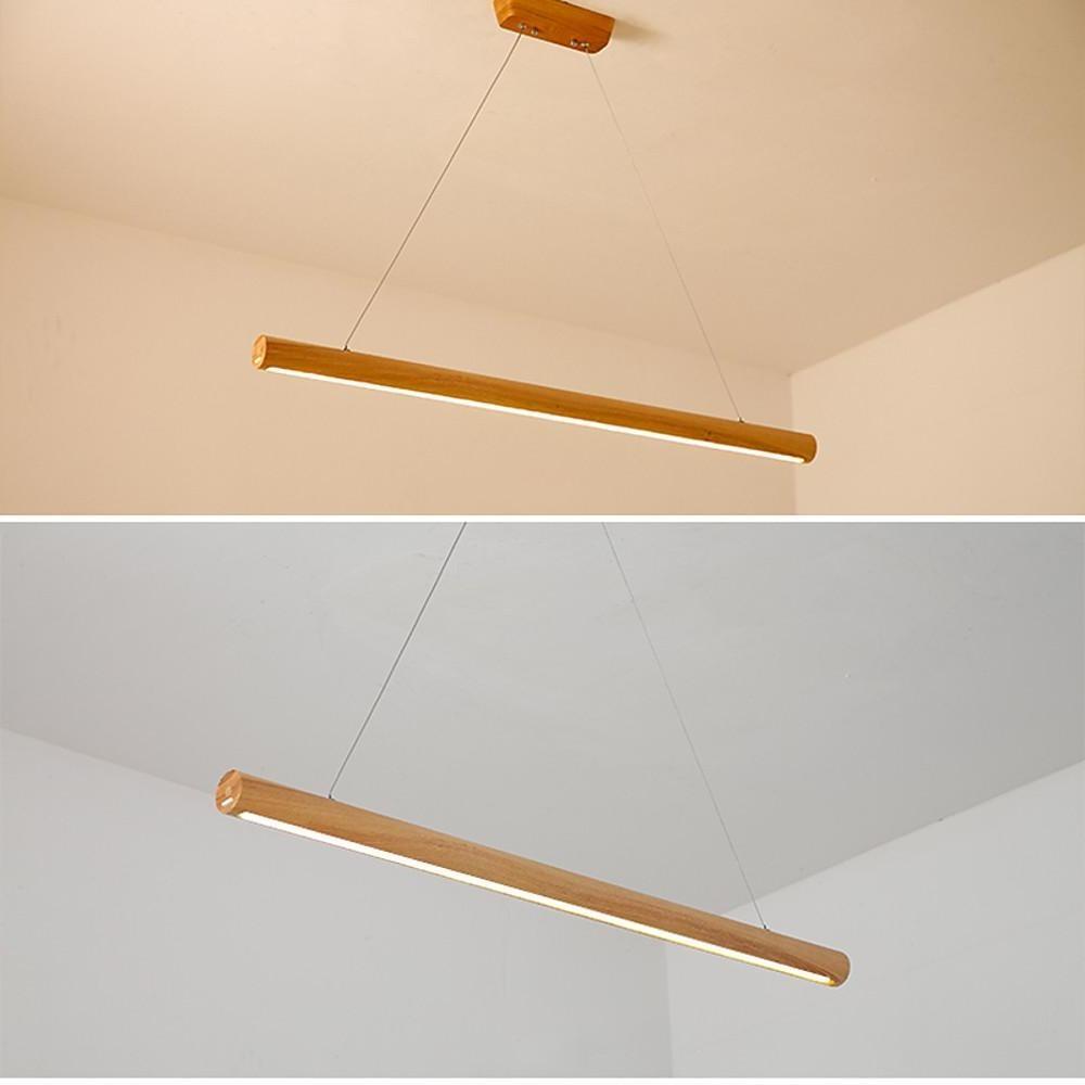 Wood Tube Design LED Modern Pendant Lighting Ceiling Light