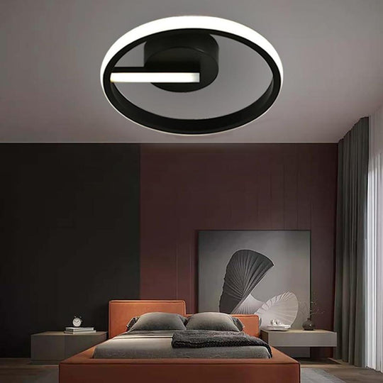 Rounded Triangle Modern LED Flush Mount Ceiling Light