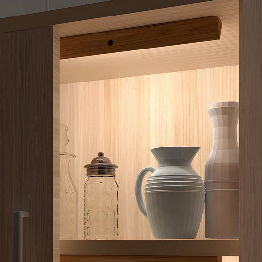 Wood Rectangle Motion Sensor Magnetic Cabinet Light