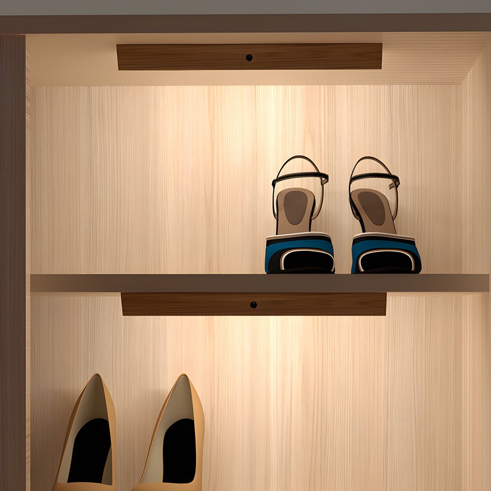 Wood Rectangle Motion Sensor Magnetic Cabinet Light
