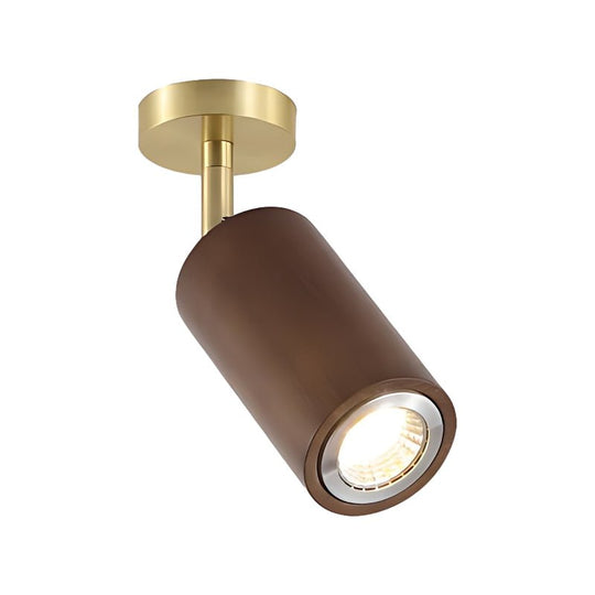 Wooden Adjustable Linear Track Ceiling Light LED Rotating Spotlights