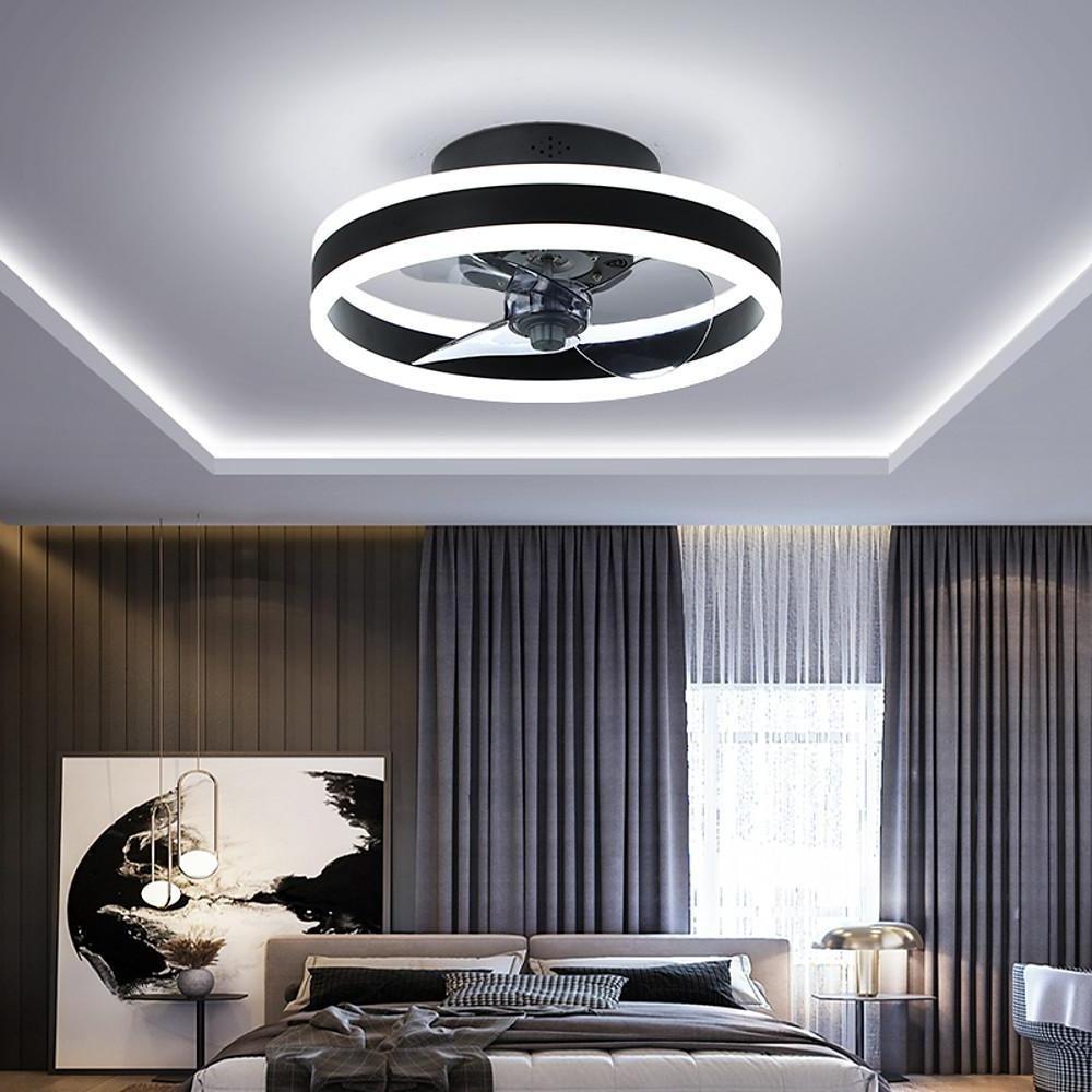 16'' Circular Dimmable Modern LED Ceiling Fan Light (Flush Mount)
