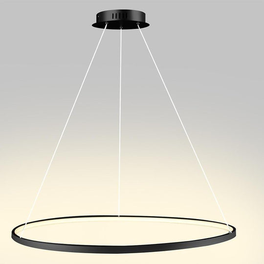 Round Geometric 30 W Single-Ring Integrated LED Pendant – Modern & Dimmable