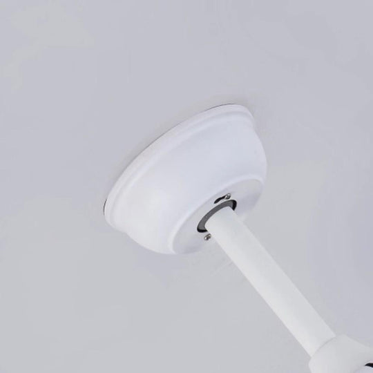 White LED Retractable Ceiling Fan with 4 Blades in 15 19 or 23 Inch