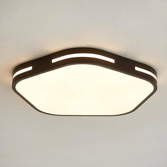Hexagon Minimalist LED Flush Mount Ceiling Light