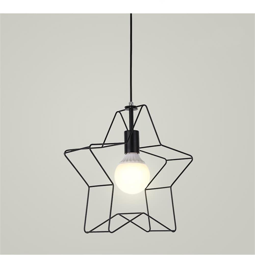 Minimalist Industrial Star Metal Pendant Light