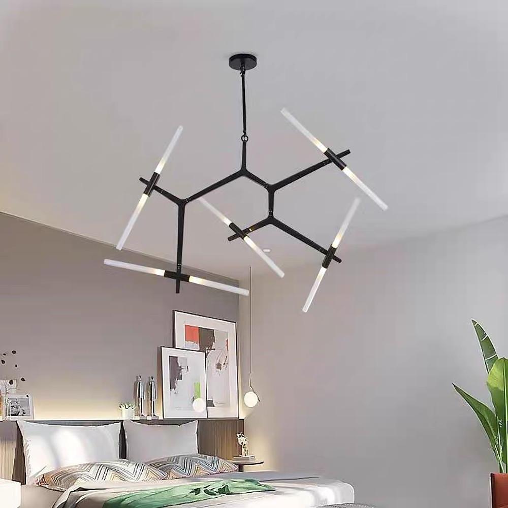 Industrial Sputnik 10-Light LED Chandelier – Black & Gold