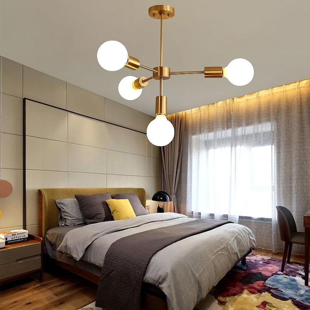 Luxurious Gold 4-Light Modern Pendant Light