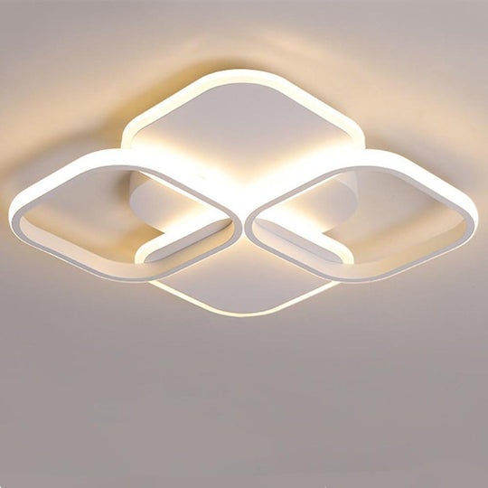 Overlapping Squares LED Modern Ceiling Light Flush Mount Lamp