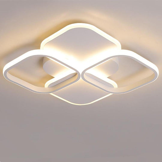 Overlapping Squares Flush Mount Ceiling Light Geometric LED Light