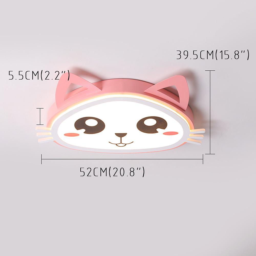 Kitten Bedroom Flush Mount LED Kids Ceiling Light