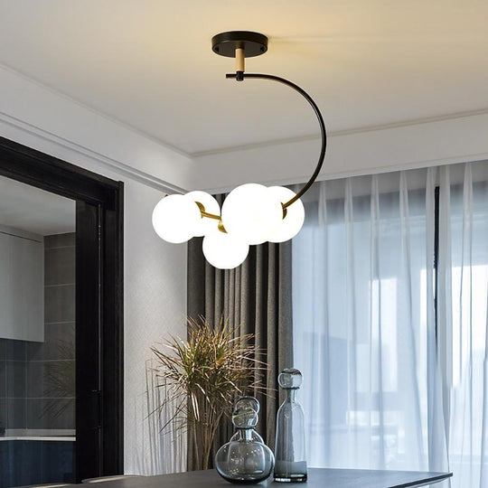 Nordic Style 5-Light Cluster Globe Chandelier