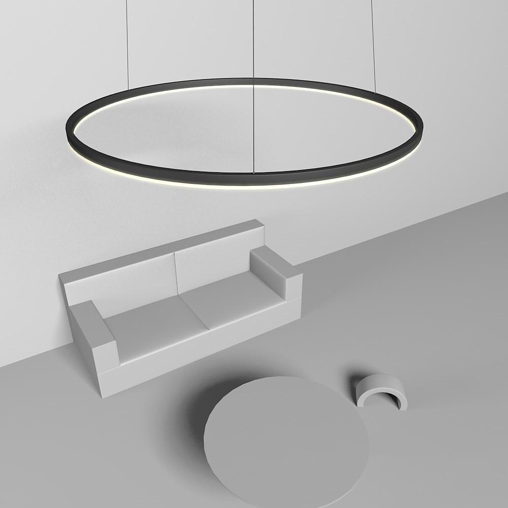 Geometric Slimline Circular Chandeliers Entry Light Dimmable Ceiling Light