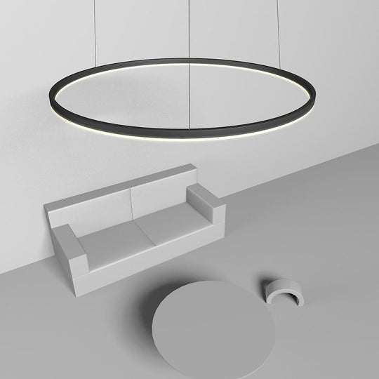 Geometric Slimline Circular Chandeliers Entry Light Dimmable Ceiling Light