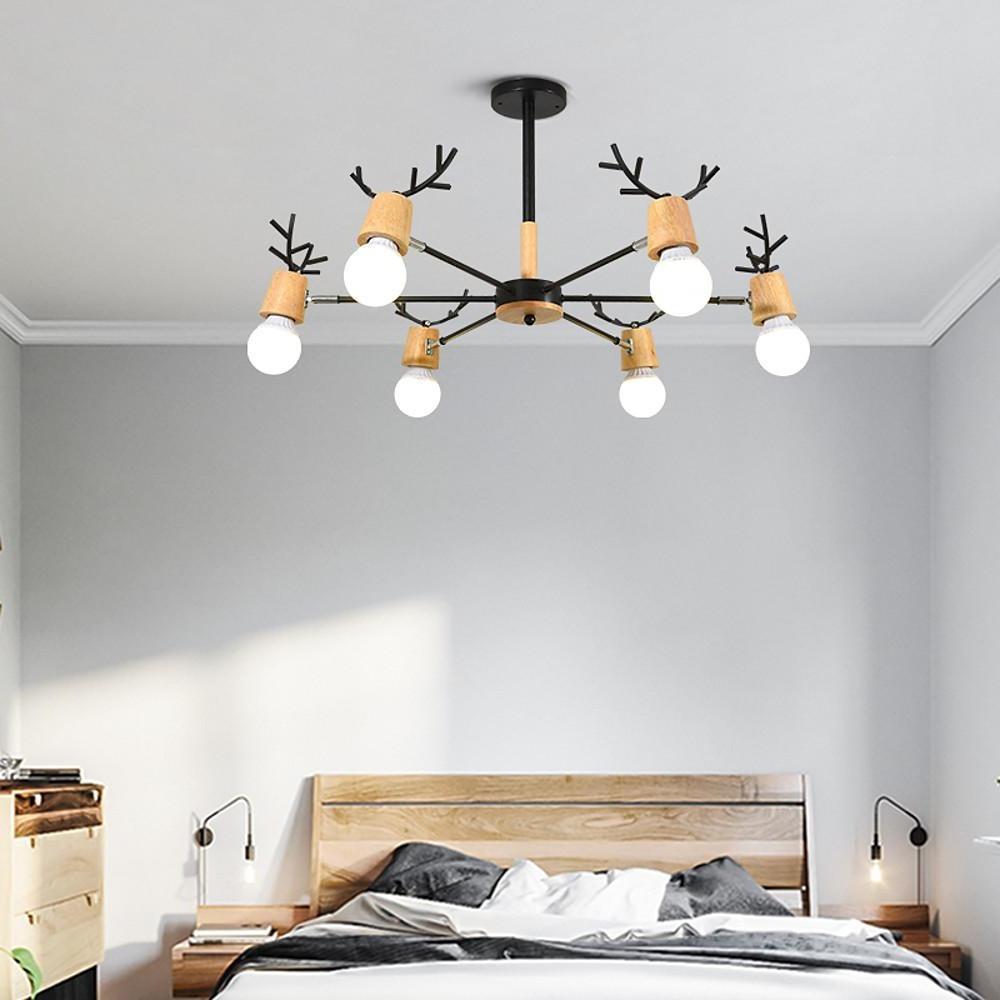 6 Light Antlers Shaped LED Nordic Chandelier Ceiling Light