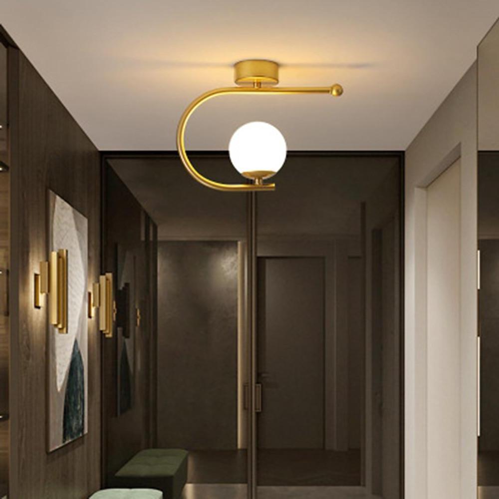 Black Flush Mount Ceiling Light – Curved Globe Traditional Design