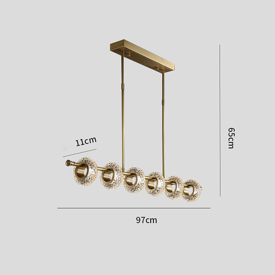 Modern Gold Sputnik Chandelier with Copper and Glass Accents