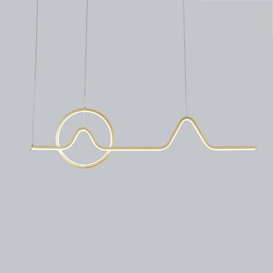 Circular Linear Dimmable LED Modern Chandelier