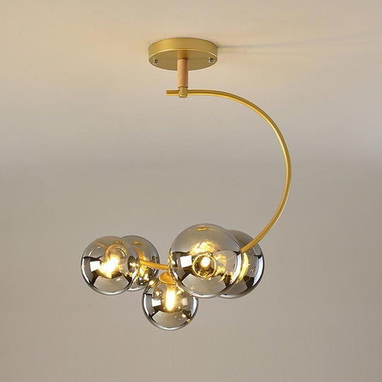 Nordic Style 5-Light Cluster Globe Chandelier