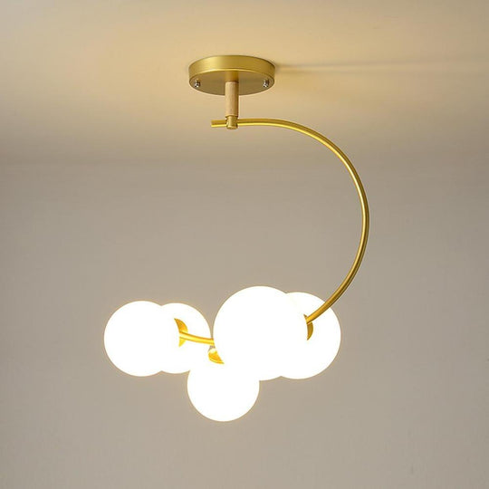 Nordic Style 5-Light Cluster Globe Chandelier