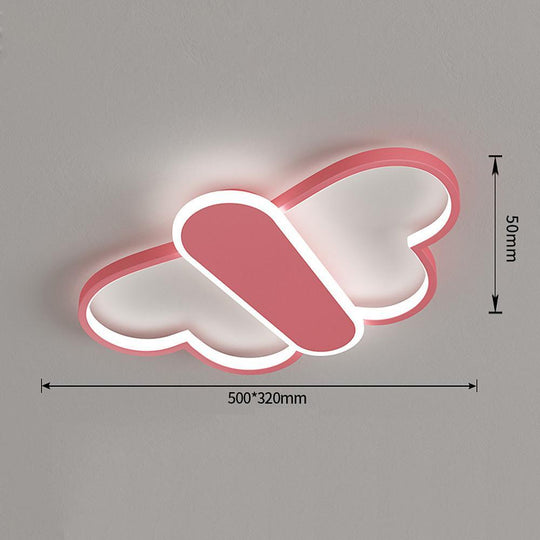 Cartoon Butterflies Shaped LED Dimmable Ceiling Light – With Remote Control