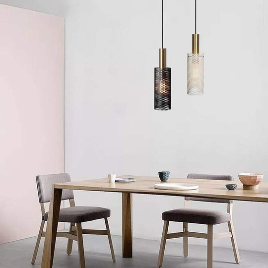 Cylinder Hanging Metal LED Pendant Light