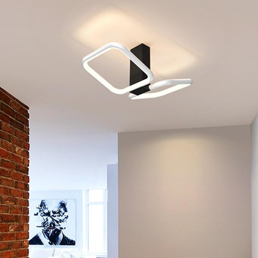Squares Reflective Gold LED Flush Mount Ceiling Light