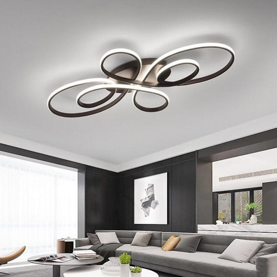Ornate Wave Nordic LED Flush Mount Ceiling Light