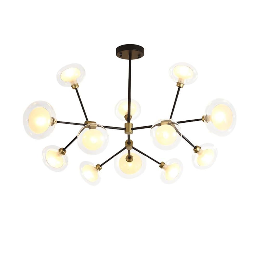 Multiwave Design Sputnik Chandelier LED Dining Room Chandelier with 12 Bulbs