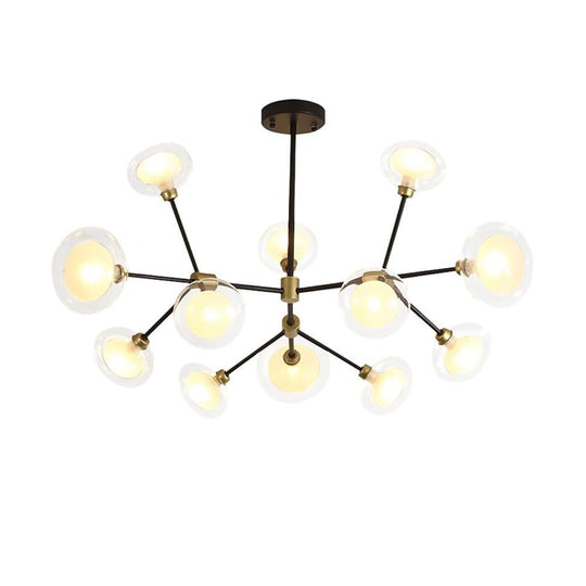 Multiwave Design Sputnik Chandelier LED Dining Room Chandelier with 12 Bulbs