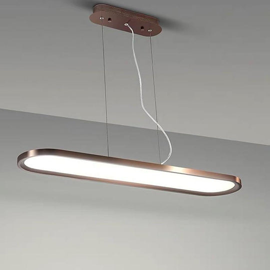 Black White Coffee Oval Shaped LED Modern Ceiling Lights Pendant Lights