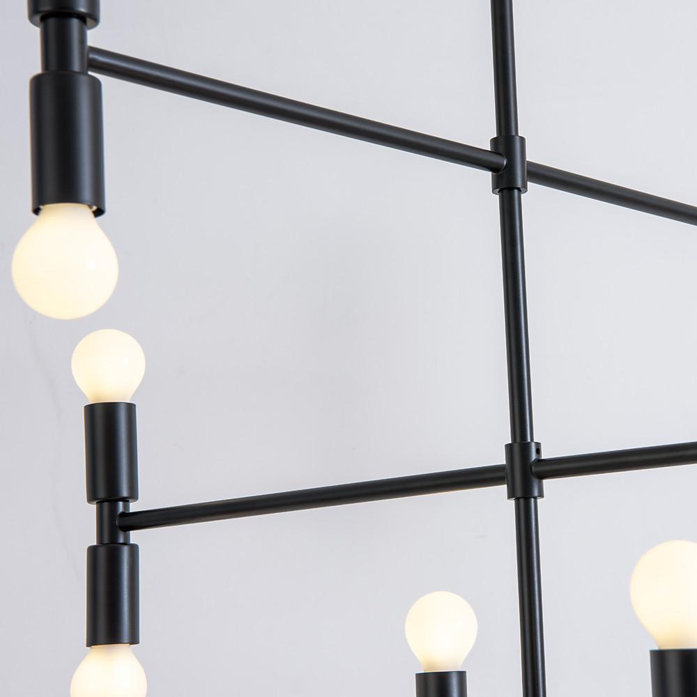 12-Light LED Electroplated Metal Adjustable Modern Pendant Light