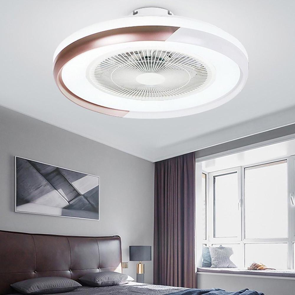 Circular Dimmable Bladeless Ceiling Fan with LED Light