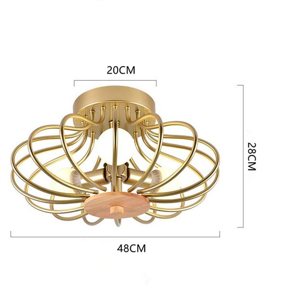 Modern Metal Globe Flush Mount Ceiling Light – Nordic LED Lantern Design