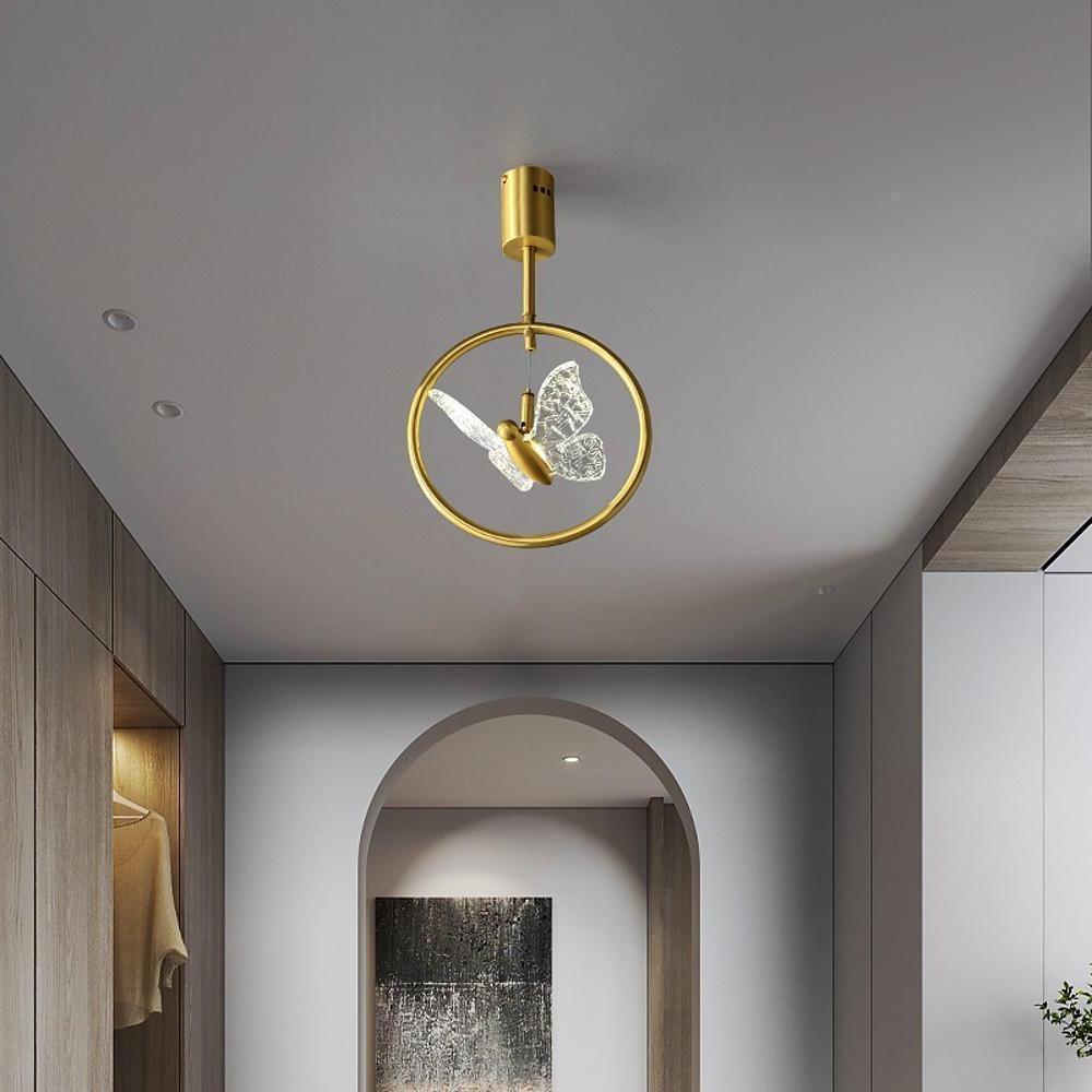 Butterfly Ring LED Nordic Semi-Flush Mount Ceiling Light