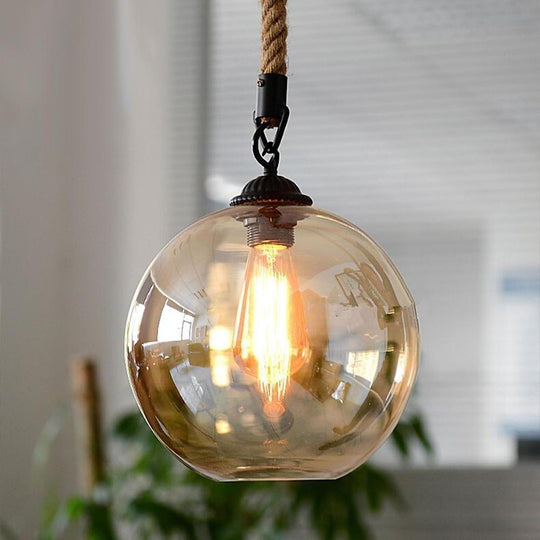 Electroplated Glass Globe LED Modern Pendant Light