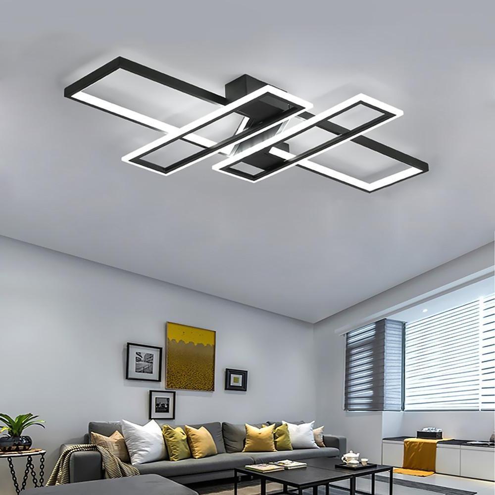 4 Rectangle LED Modern Ceiling Light Flush Mount
