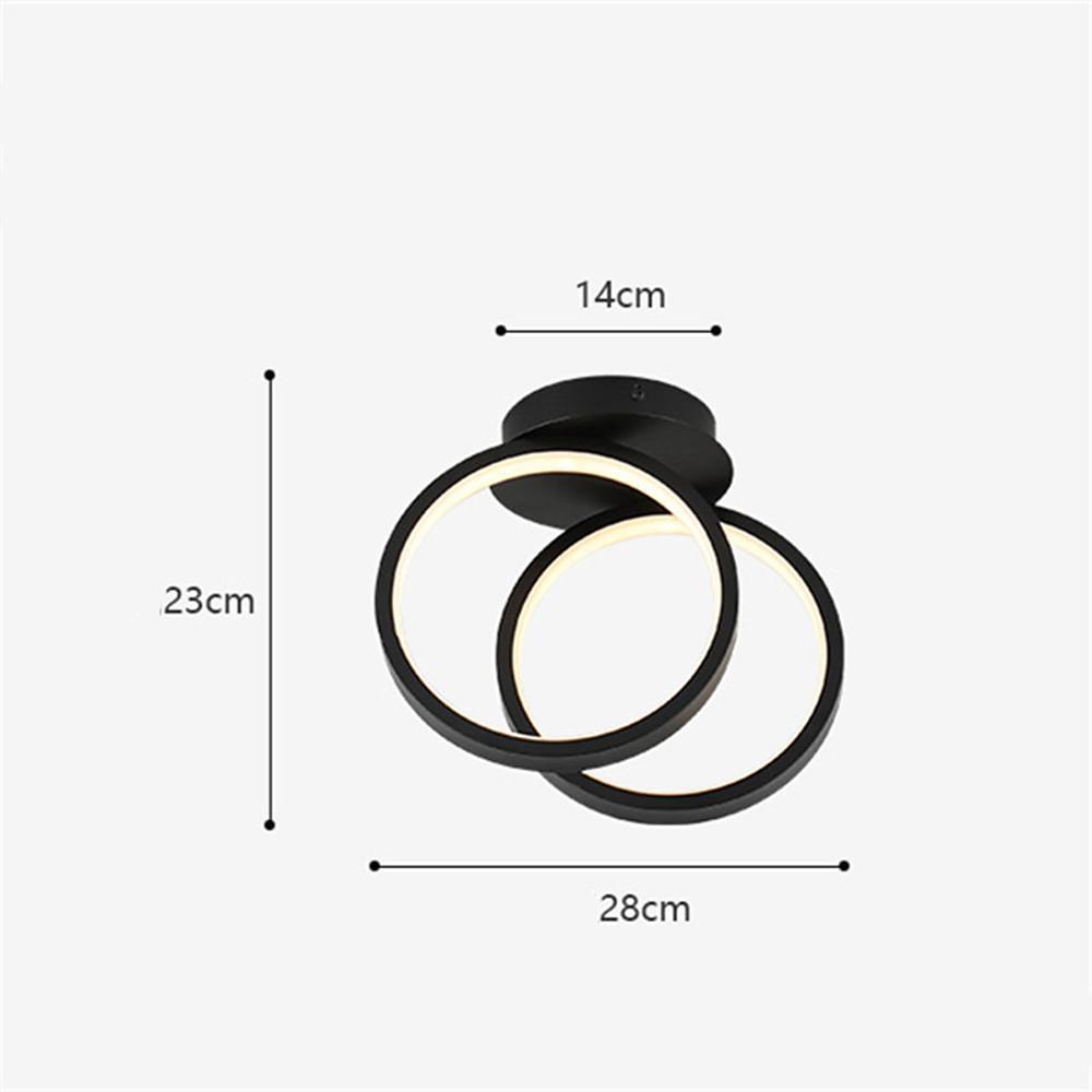 2 Ring Minimalist LED Flush Mount Ceiling Light