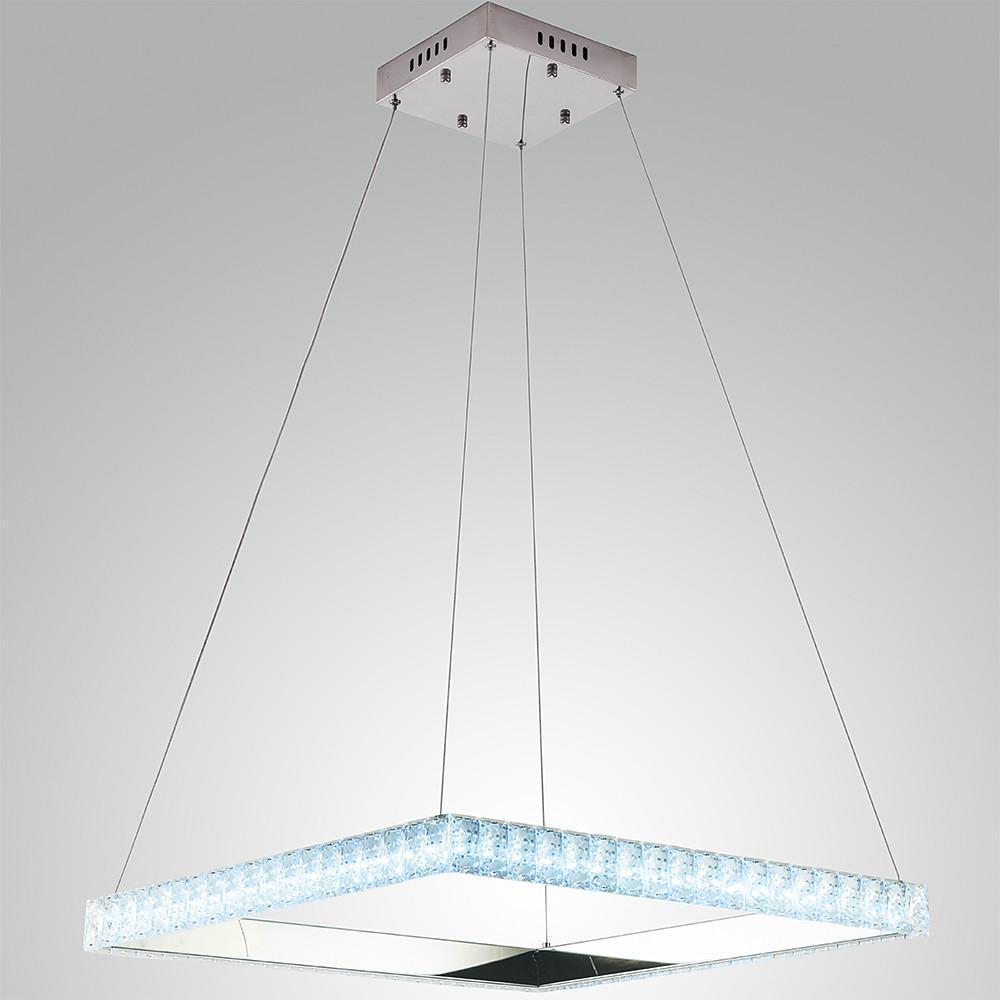 Square Electroplated Crystal – LED Modern Chandelier Pendant Light