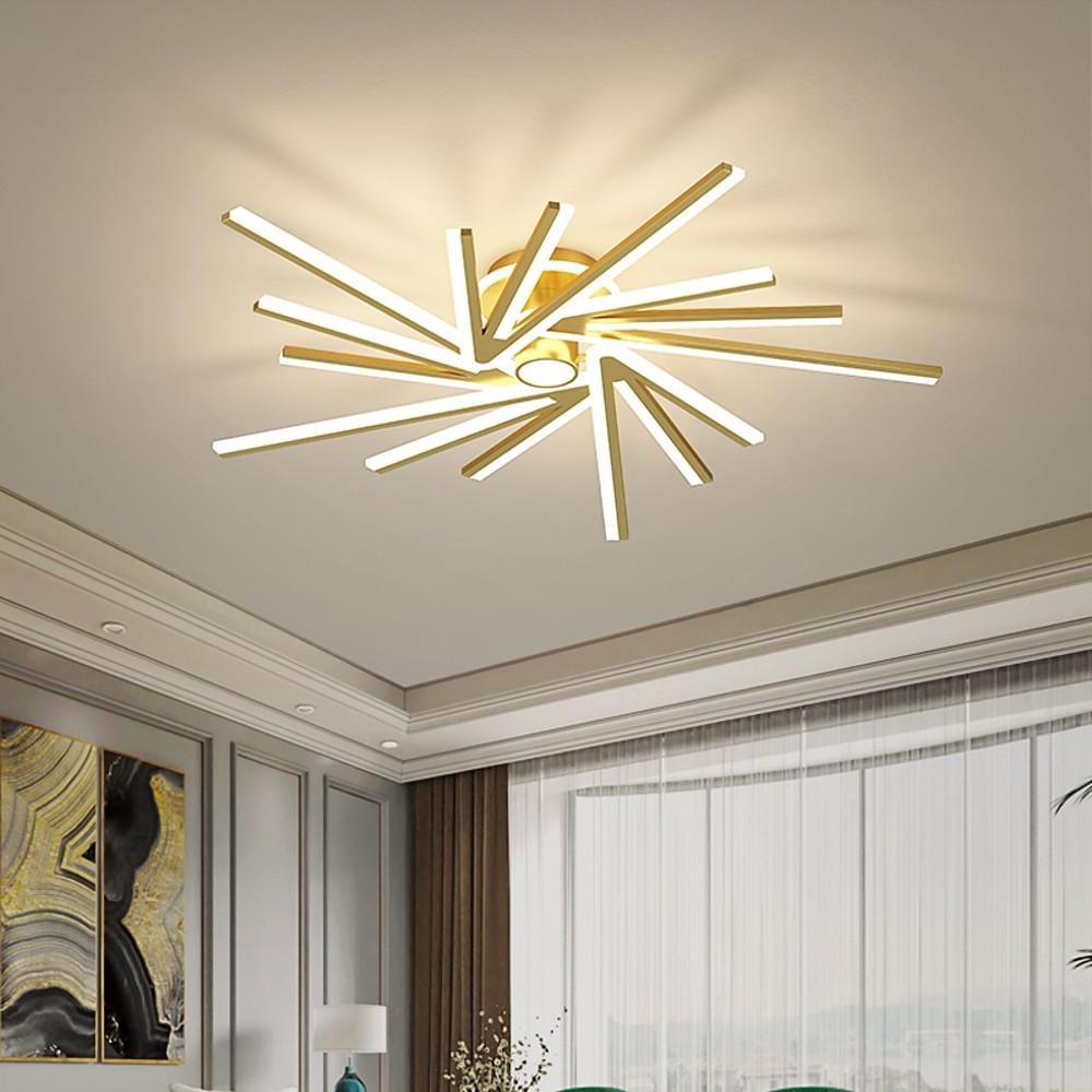 Abstract Tube Flower Shaped LED Nordic Flush Mount Ceiling Light