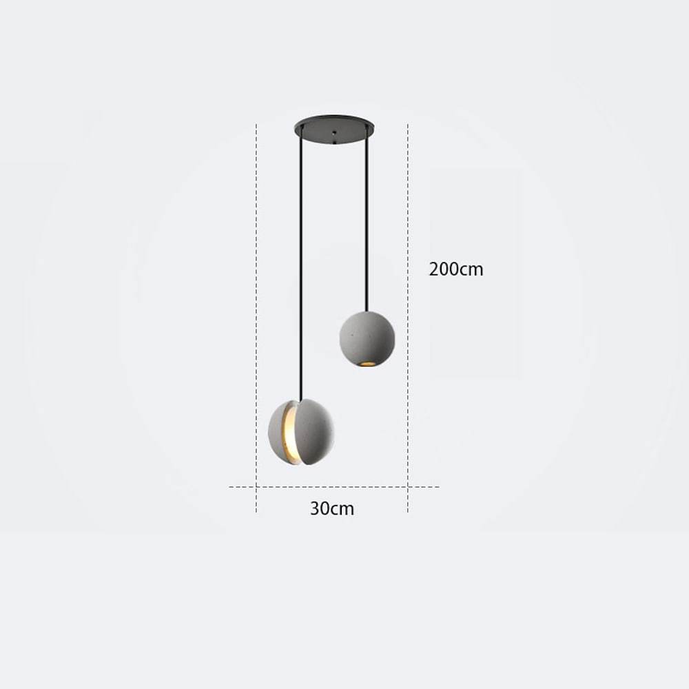 Vintage Ceramic Pendant Light with Unique LED Spherical Design