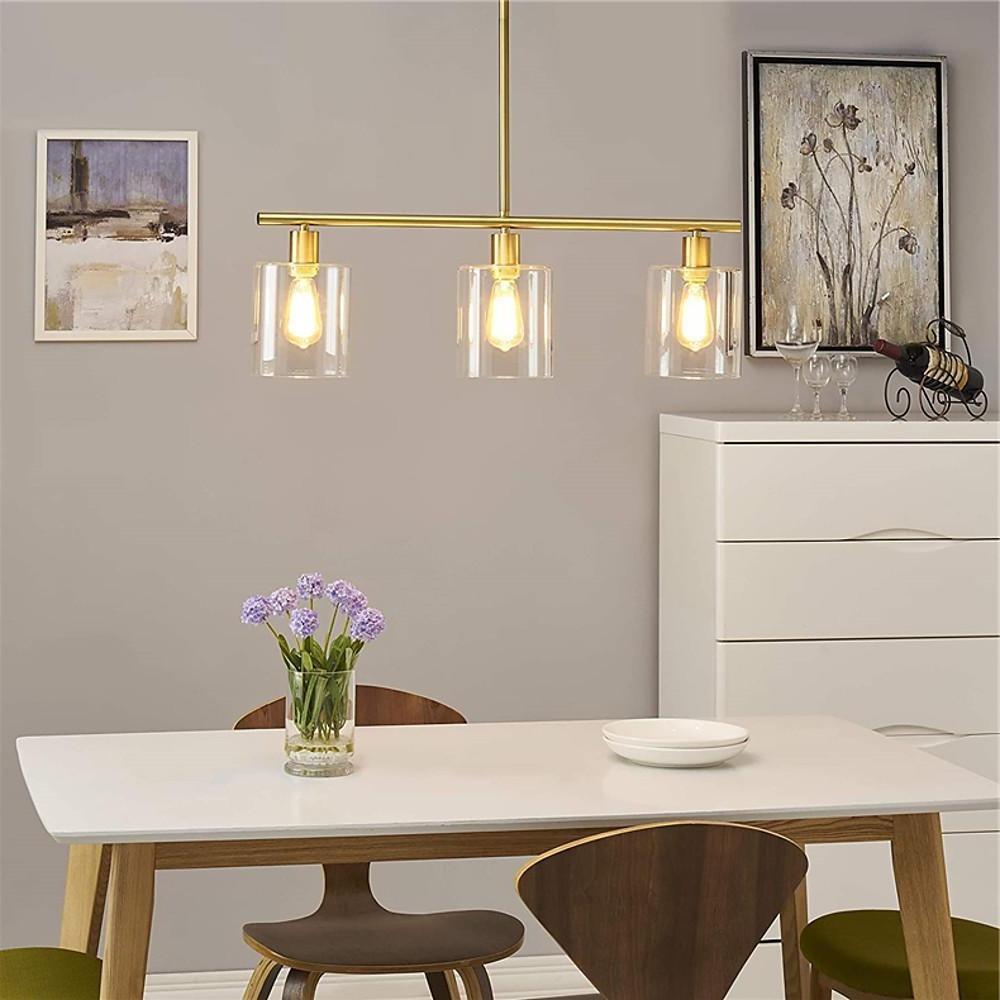 3-Lantern Vintage Metal Glass LED Pendant Light