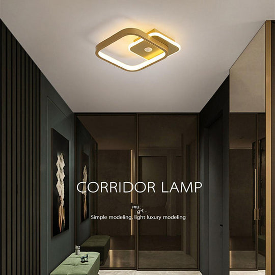 2 Overlapping Triangles LED Flush Mount Ceiling Light