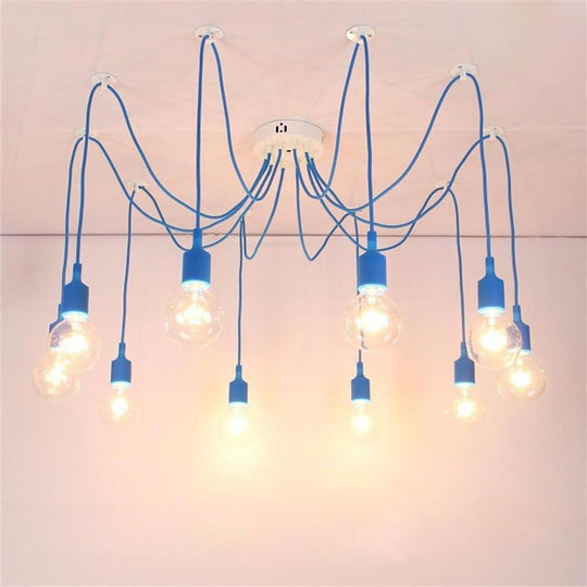 Cluster Spider Pendant Lighting 10 Heads DIY Adjustable Ceiling Light