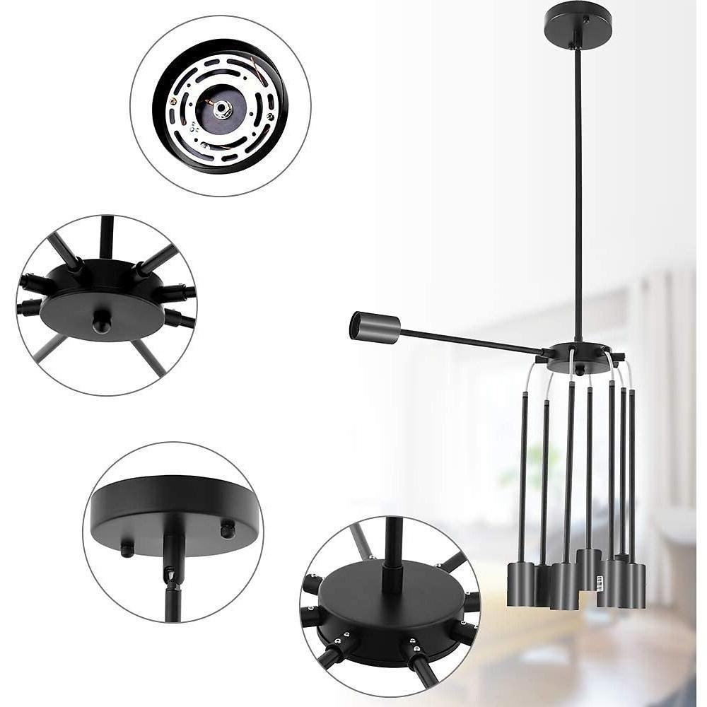 Mid-Century Sputnik Semi-Flush Mount Bedroom Ceiling Light – 6-Light / 8-Light